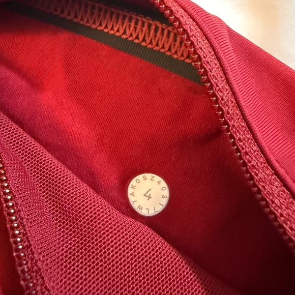 Lululemon Red Athletic Shorts Sz4 - Picture 4 of 4